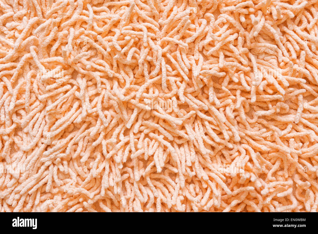 closeup of textured carpet of long hair Stock Photo