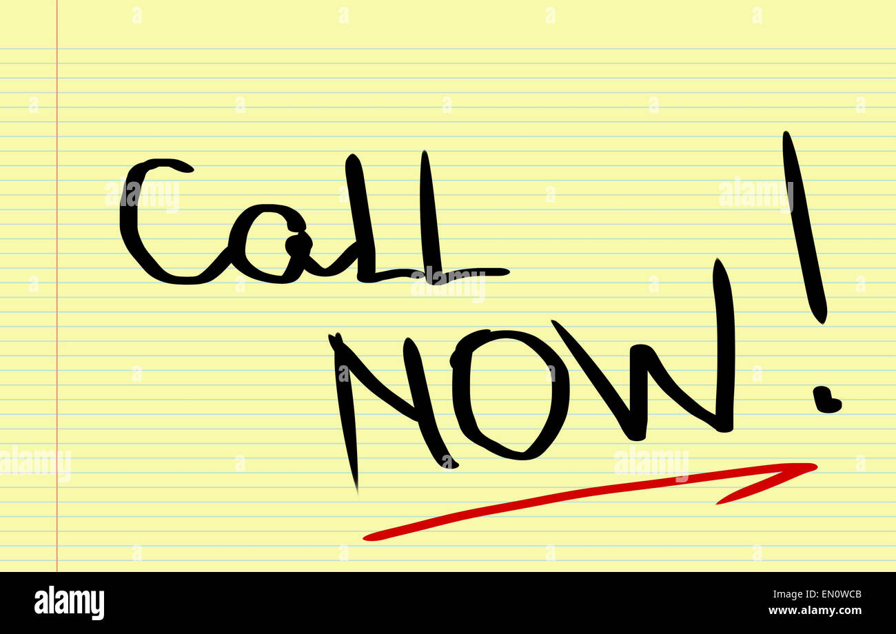 Call Now Concept Stock Photo Alamy
