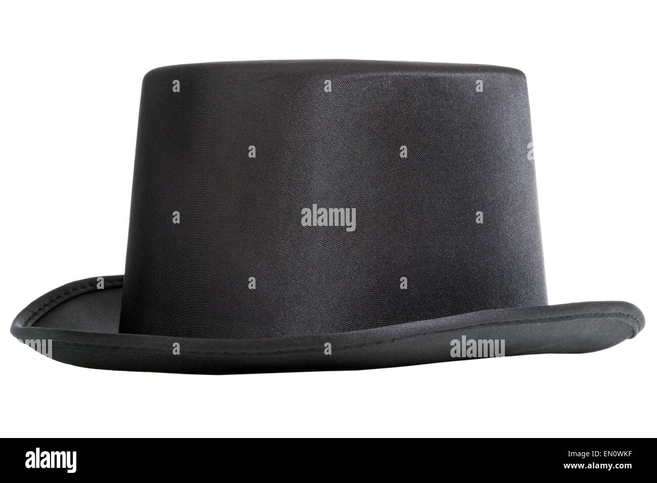 Black top hat isolated on white background Stock Photo - Alamy