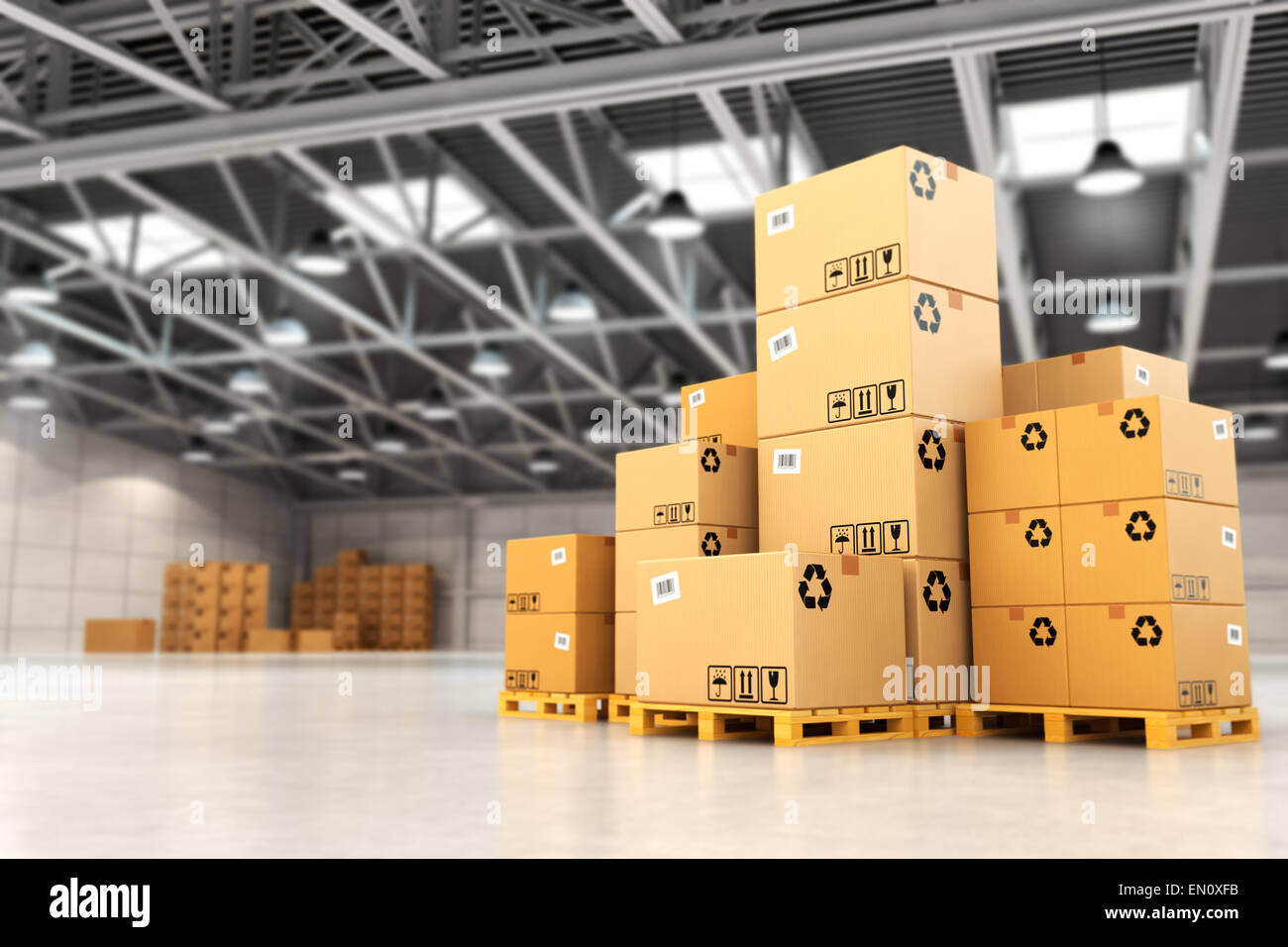 Boxes on pallet hires stock photography and images Alamy
