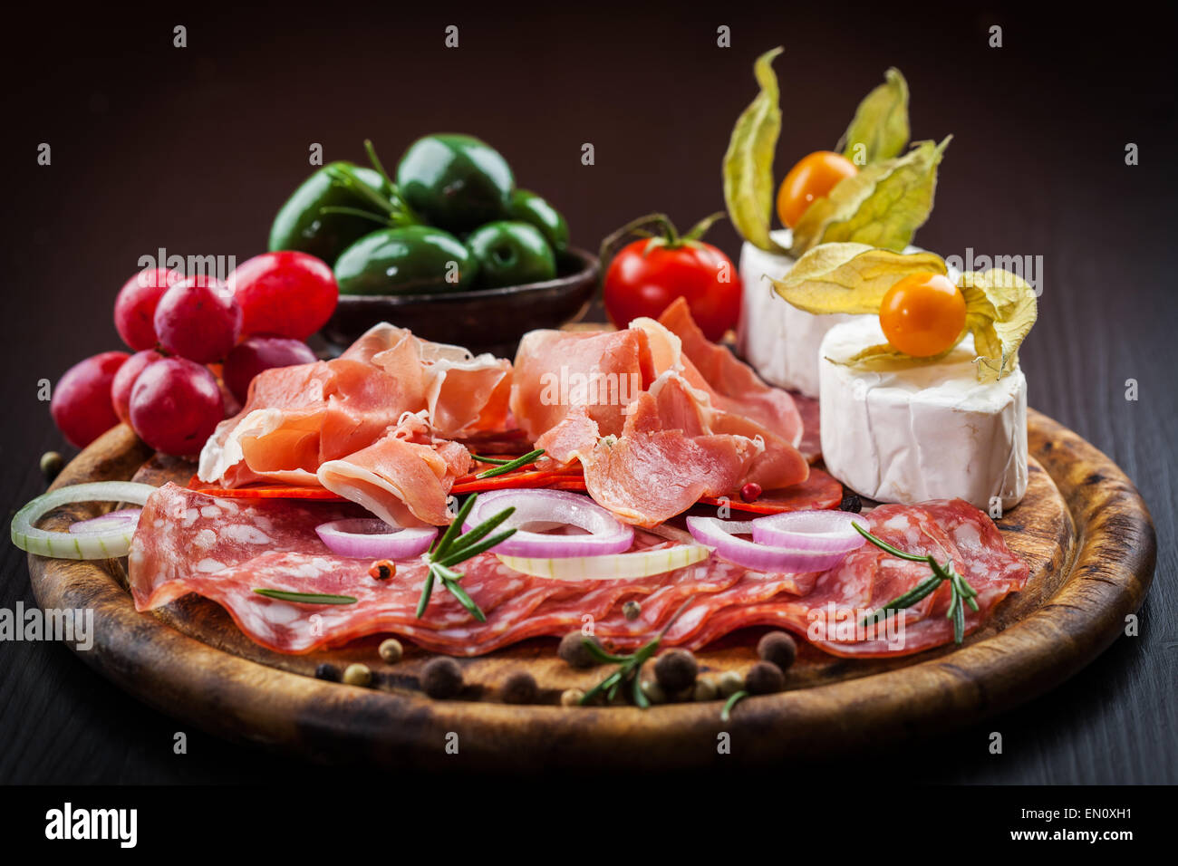 Antipasto and catering platter with different appetizers Stock Photo Alamy