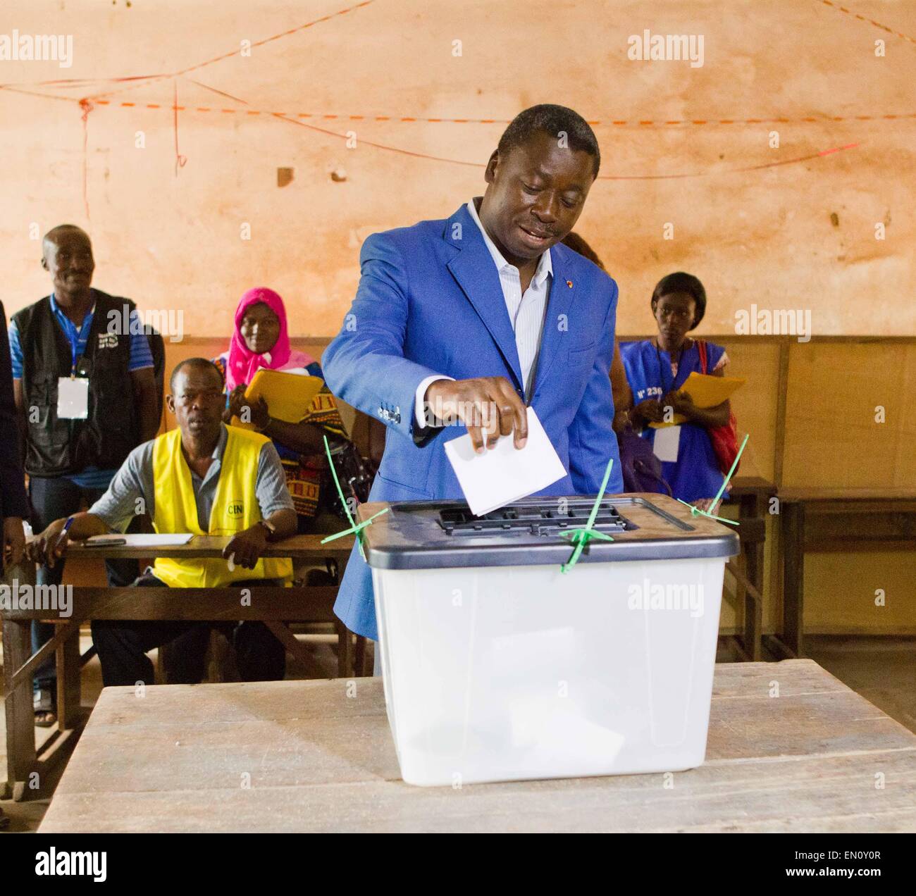 Lome, Togo. 25th Apr, 2015. Togo's incumbent president Faure Gnassingbe