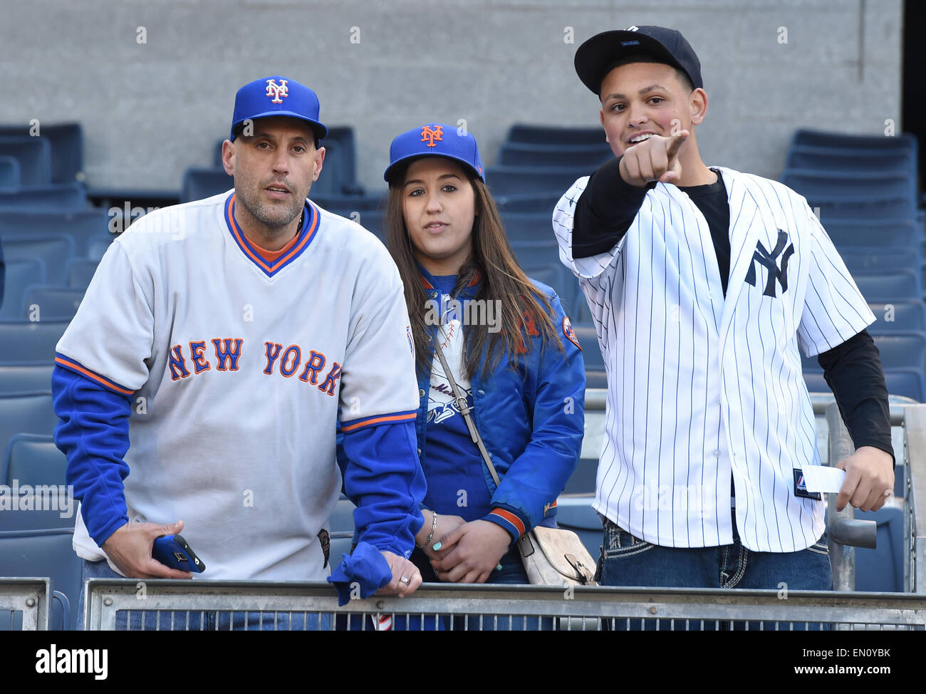 Bronx, New York, USA. 24th Apr, 2015. Fans ahead of tonights game, NY Yankees vs
