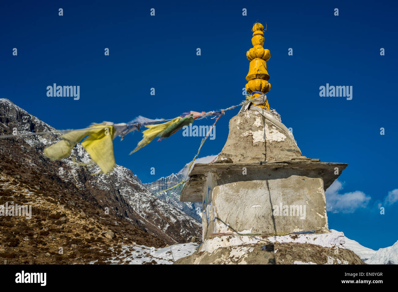 Stupa in the himalayas region Stock Photo