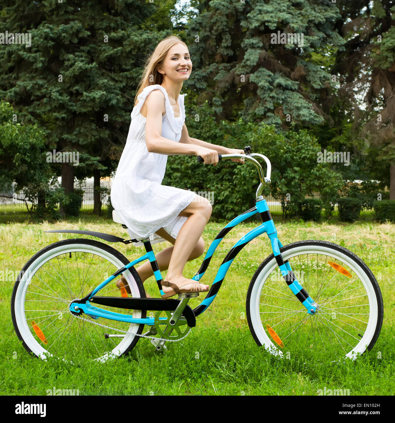 girl on bicycle