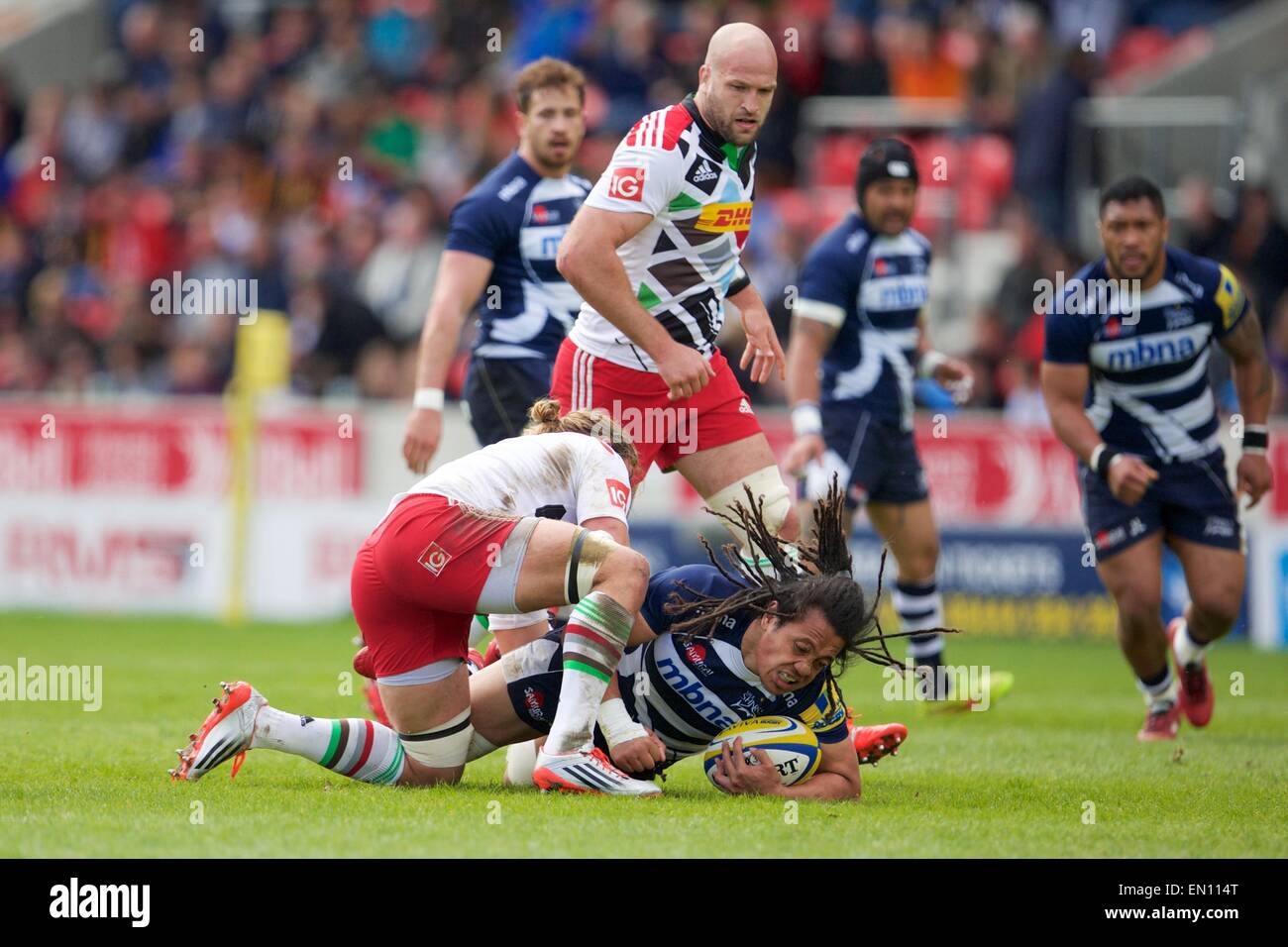 Sale, UK. 25th Apr, 2015. Aviva Premiership Rugby. Sale Sharks versus ...