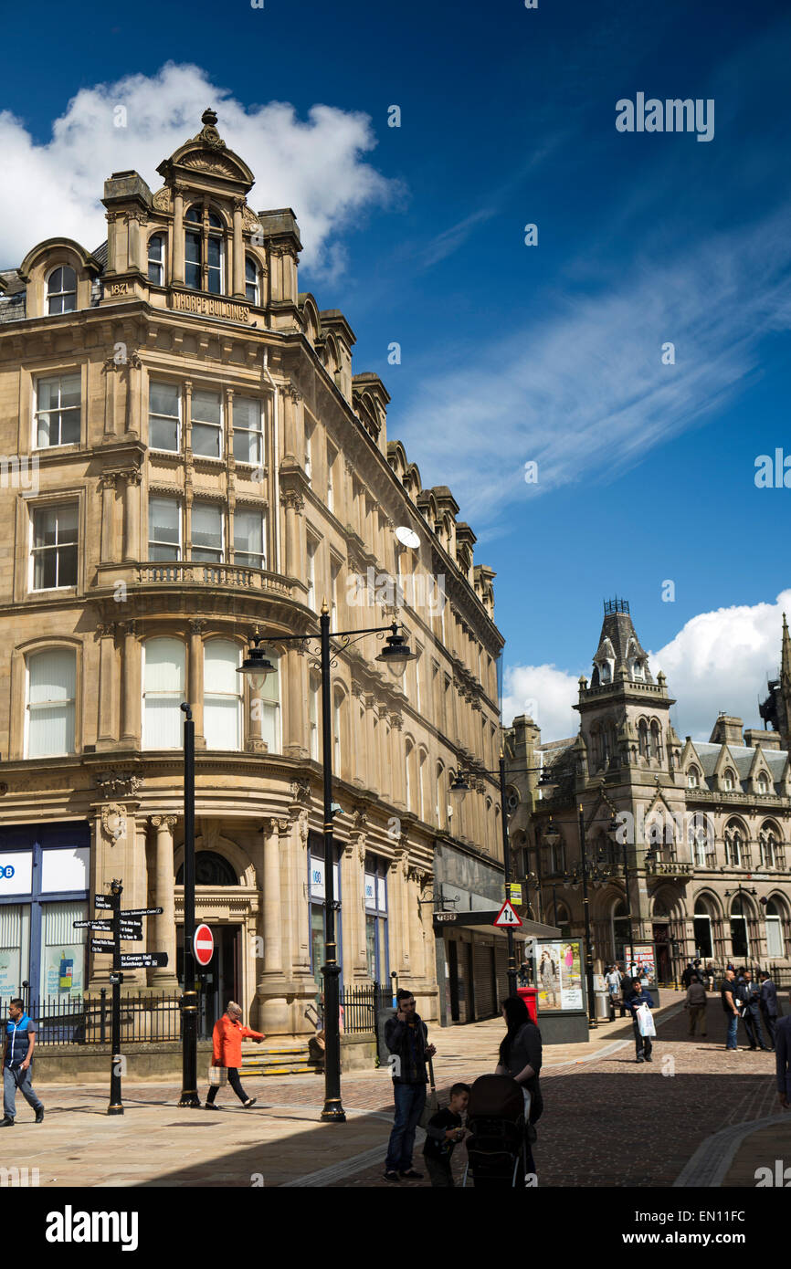 UK, England, Yorkshire, Bradford, Hustlergate, Thorpe Buildings 1876