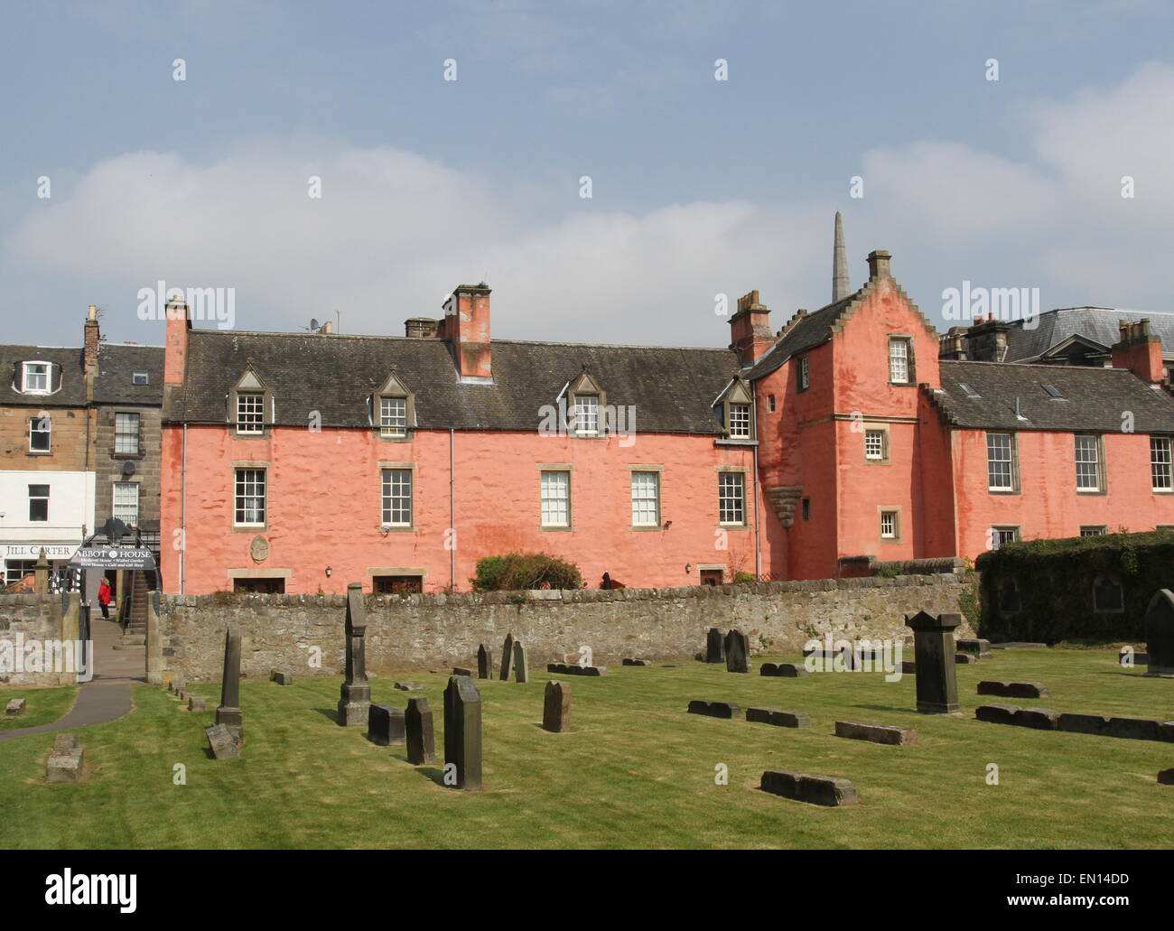 exterior of Abbot House Heritage Centre Dunfermline Fife Scotland April