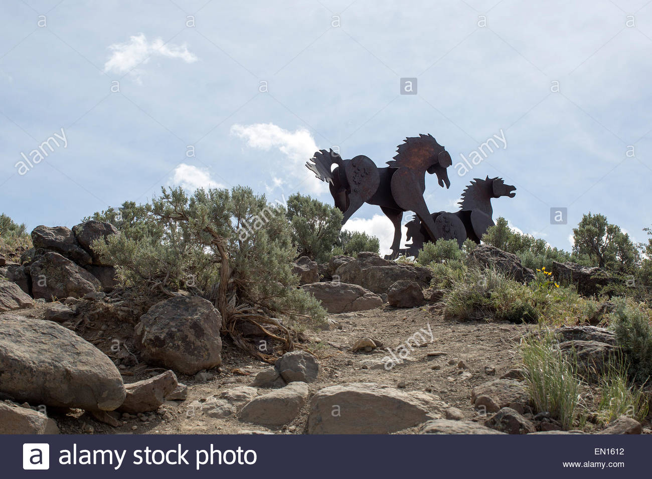 Horse Sculpture Vantage Washington Stock Photos & Horse Sculpture