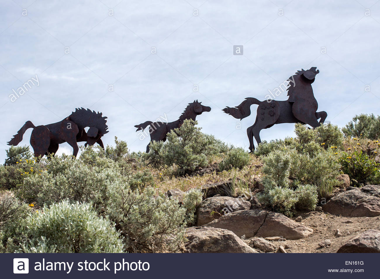 Horse Sculpture Vantage Washington Stock Photos & Horse Sculpture