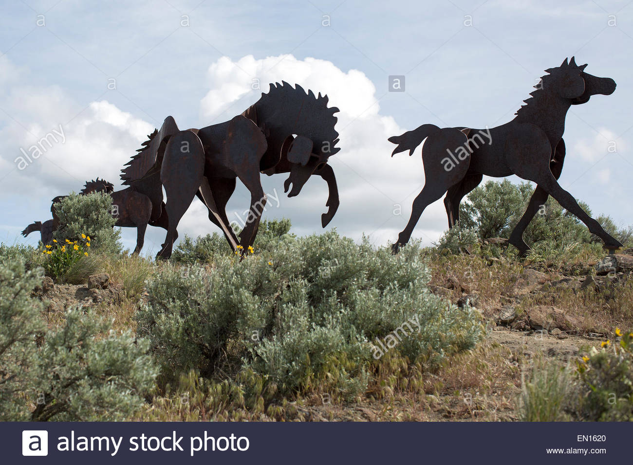 Horse Sculpture Vantage Washington Stock Photos & Horse Sculpture