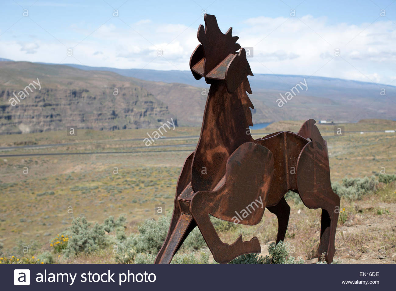 Horse Sculpture Vantage Washington Stock Photos & Horse Sculpture