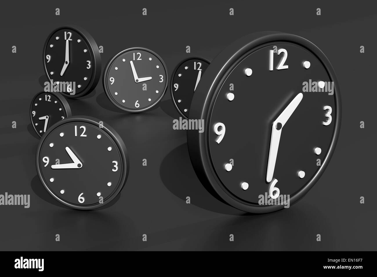 Black clocks Black and White Stock Photos & Images - Alamy