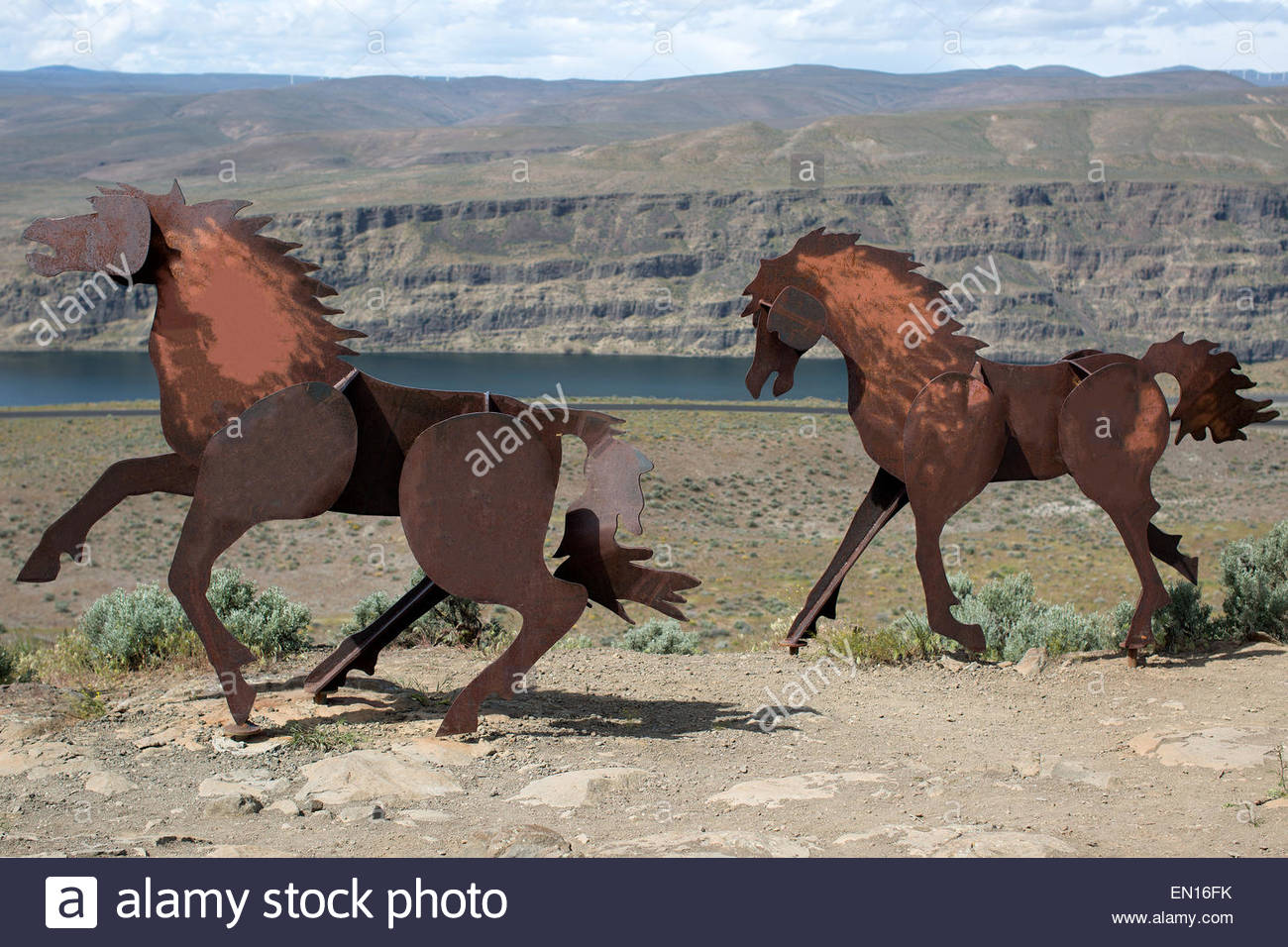 Horse Sculpture Vantage Washington Stock Photos & Horse Sculpture