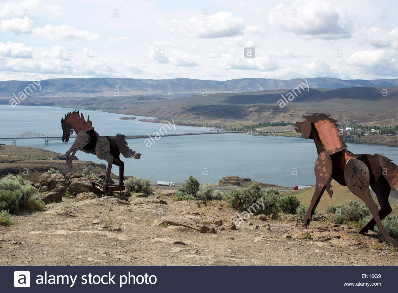Horse Sculpture Vantage Washington Stock Photos & Horse Sculpture