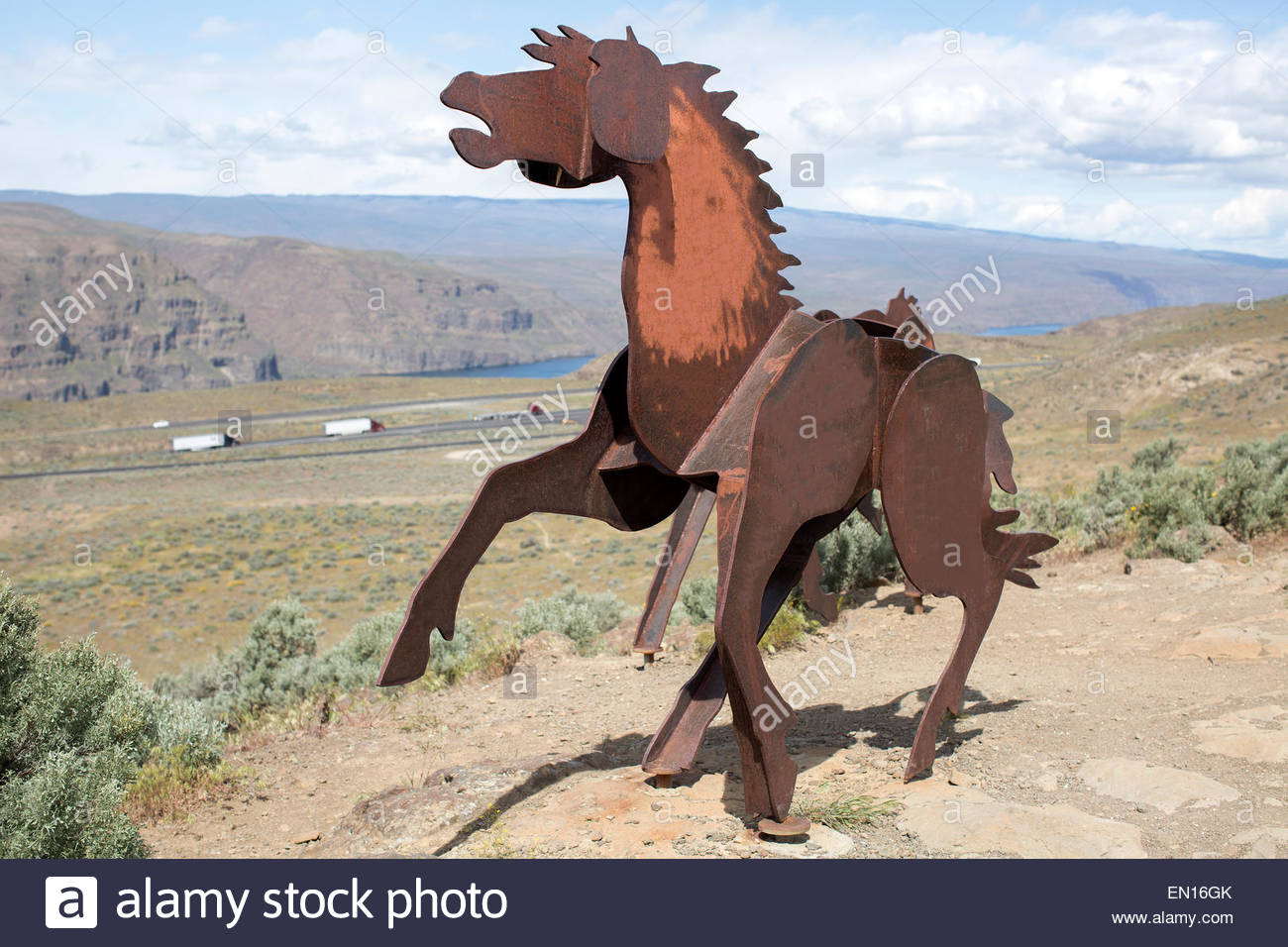 Horse Sculpture Vantage Washington Stock Photos & Horse Sculpture