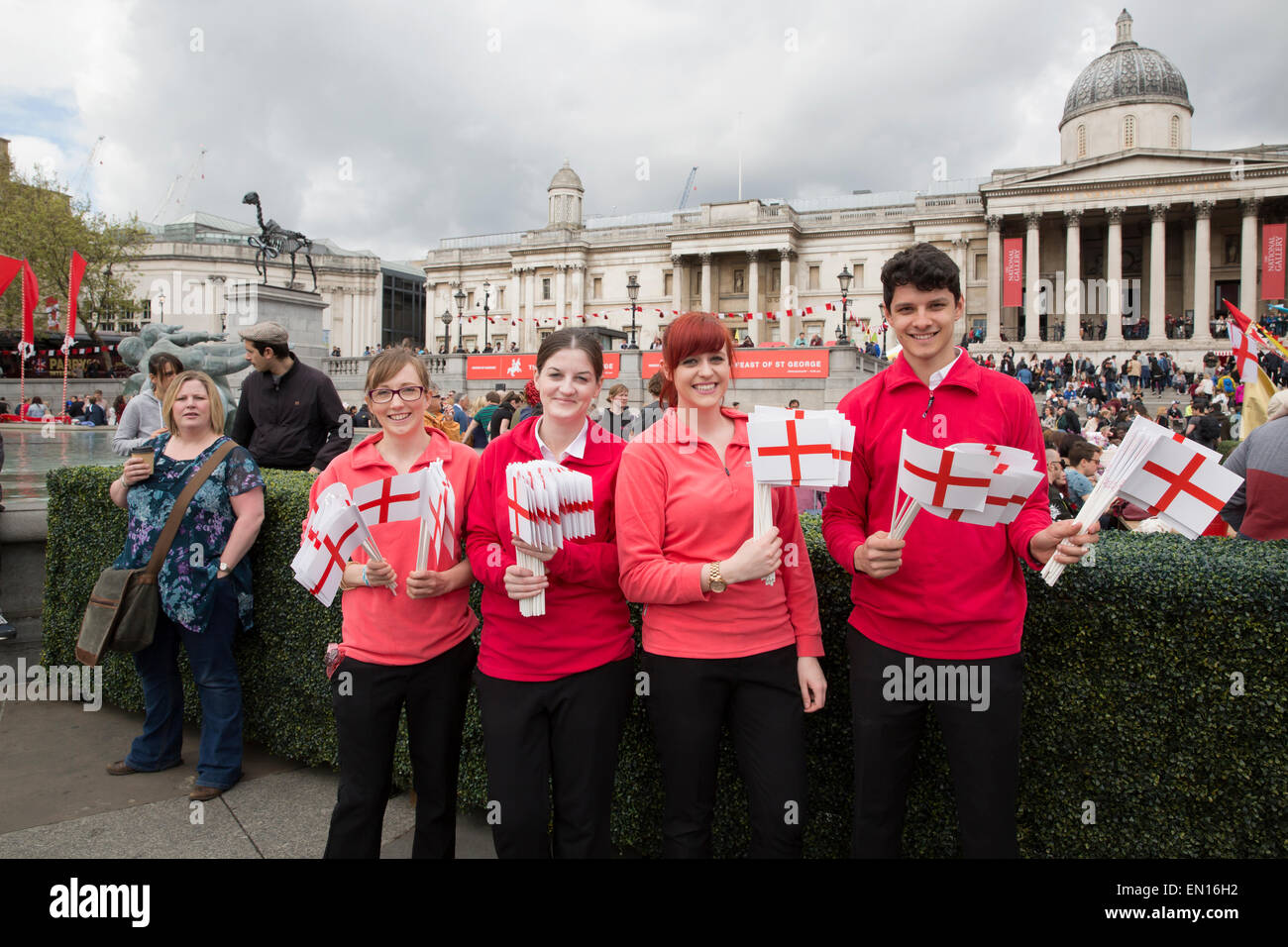 Crowds Attend The St George's Day Celebrations In Trafalgar Square ...