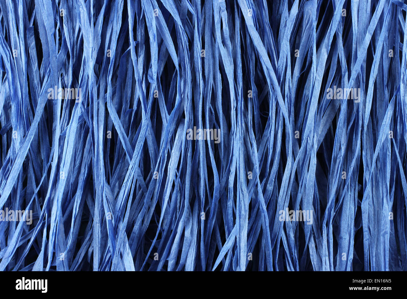 Background - blue paper raffia strips situated in parallel lines Stock ...