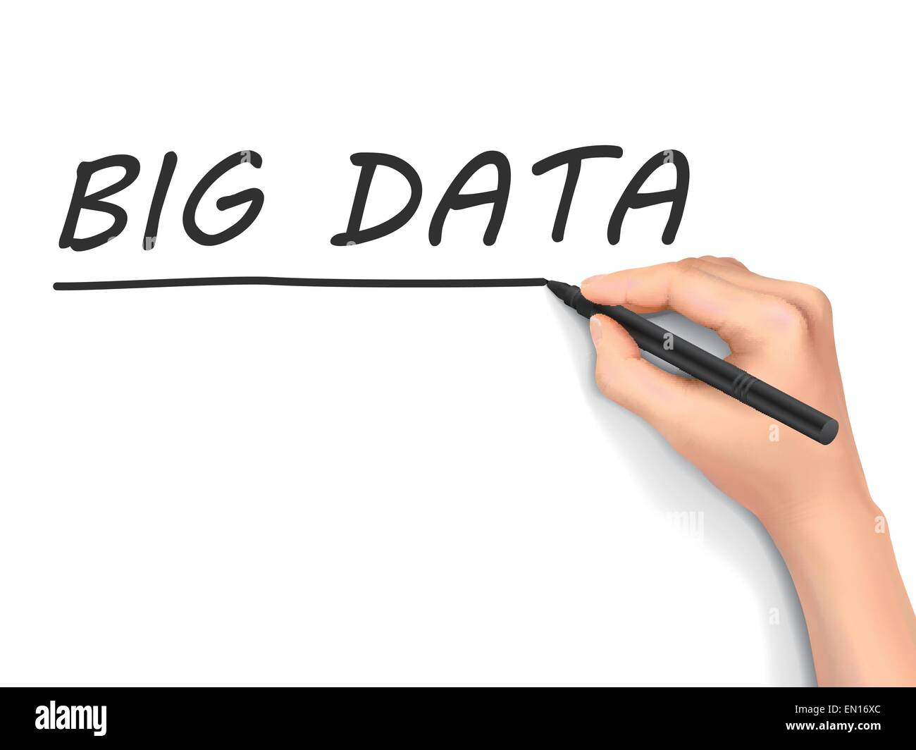 big data words written by hand on white background Stock Vector Image ...