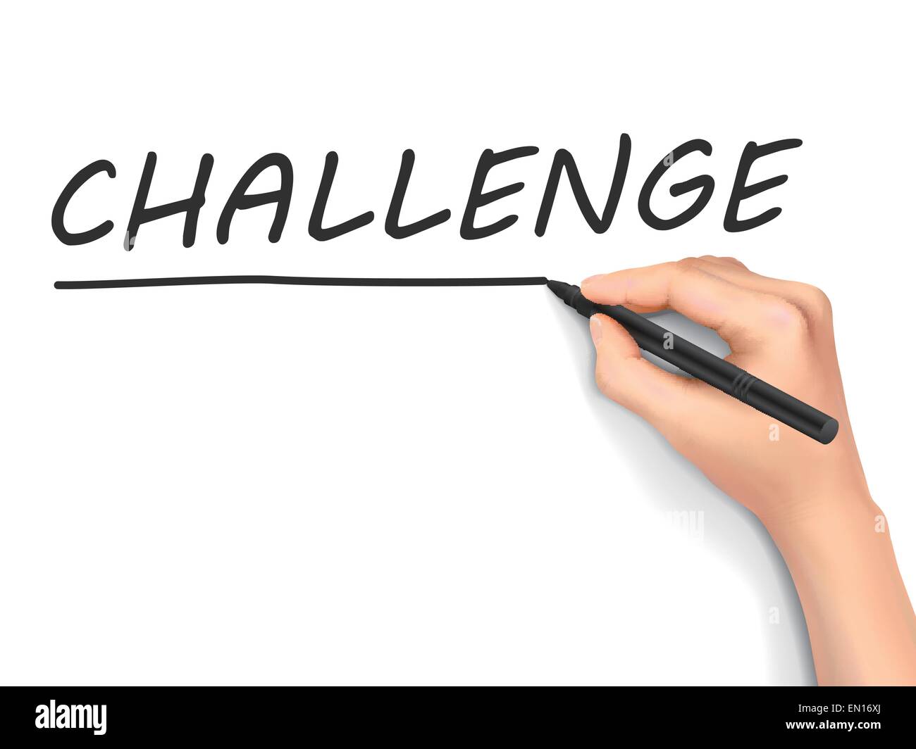 challenge word written by hand on white background Stock Vector Image & Art Alamy
