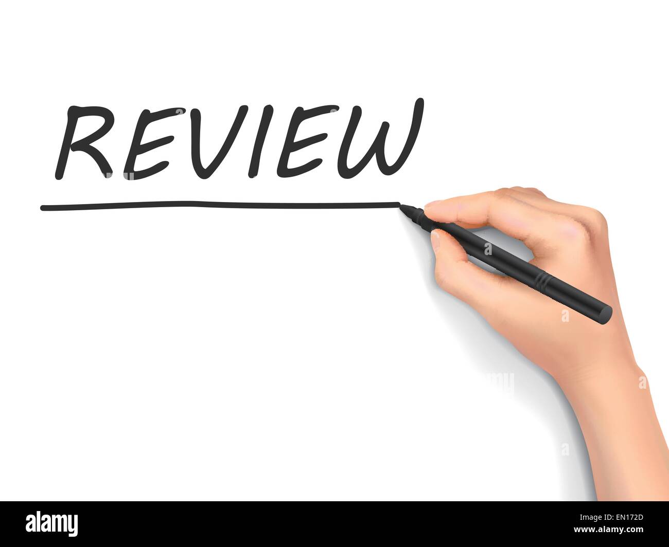 review word written by hand on white background Stock Vector Image ...