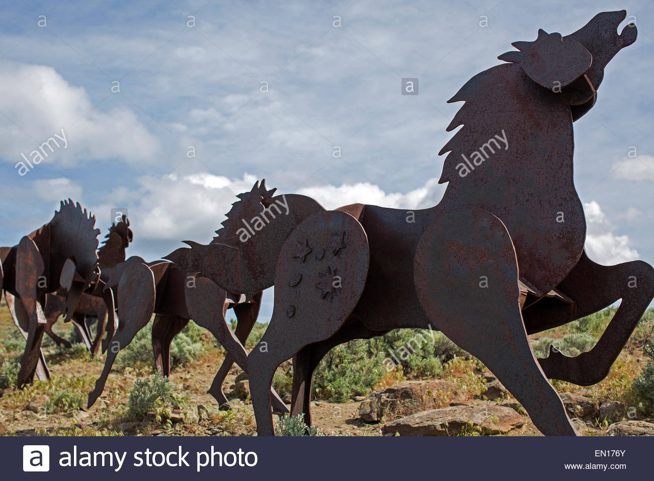 Horse Sculpture Vantage Washington Stock Photos & Horse Sculpture