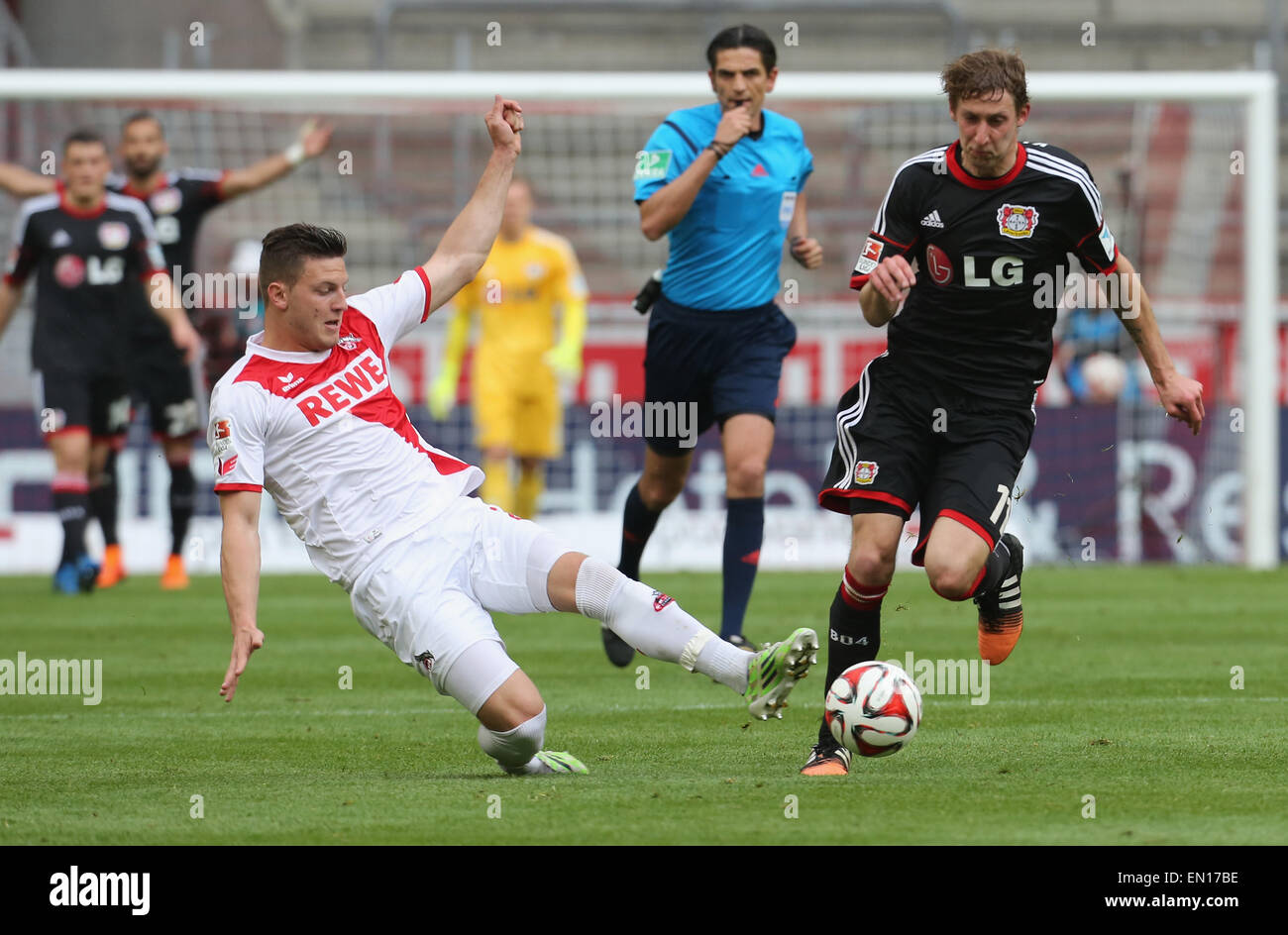 Cologne, Germany, 25Apr 2015. Bundesliga, 1. FC Koeln vs Bayer