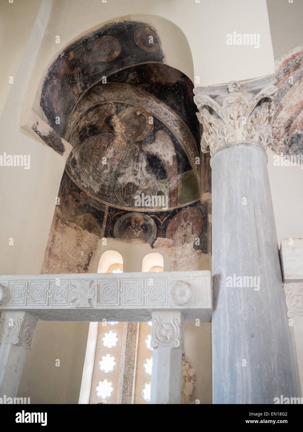 Interior of the Church of the Holy Apostles in the Ancient Agora Stock Photo