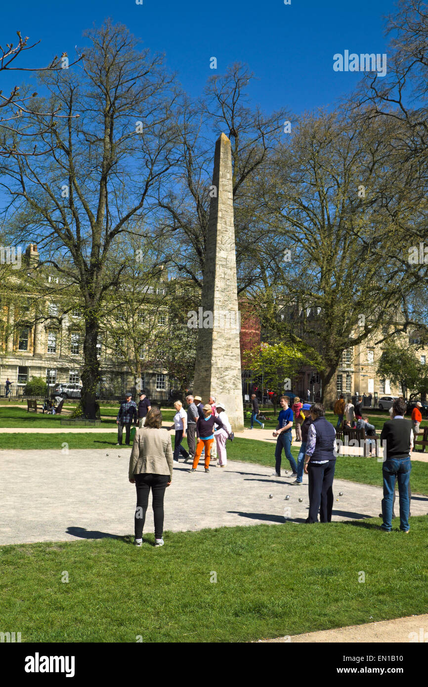 Bath Somerset England UK Boules in Queen Square Stock Photo - Alamy