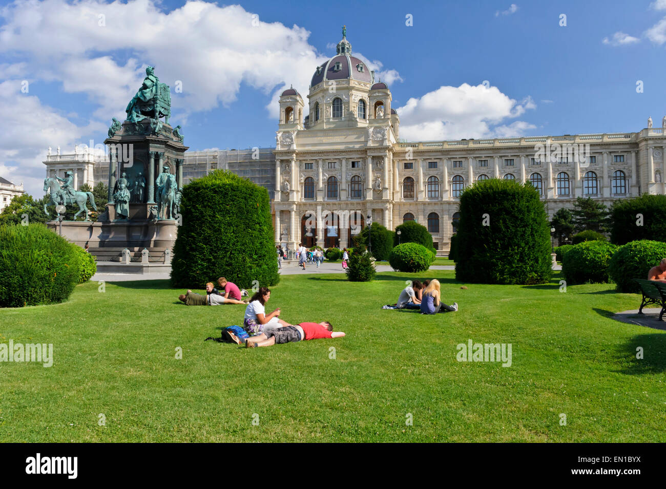 The Maria Theresa Monument in front of the  Kunsthistorisches museum, Vienna, Austria. Stock Photo