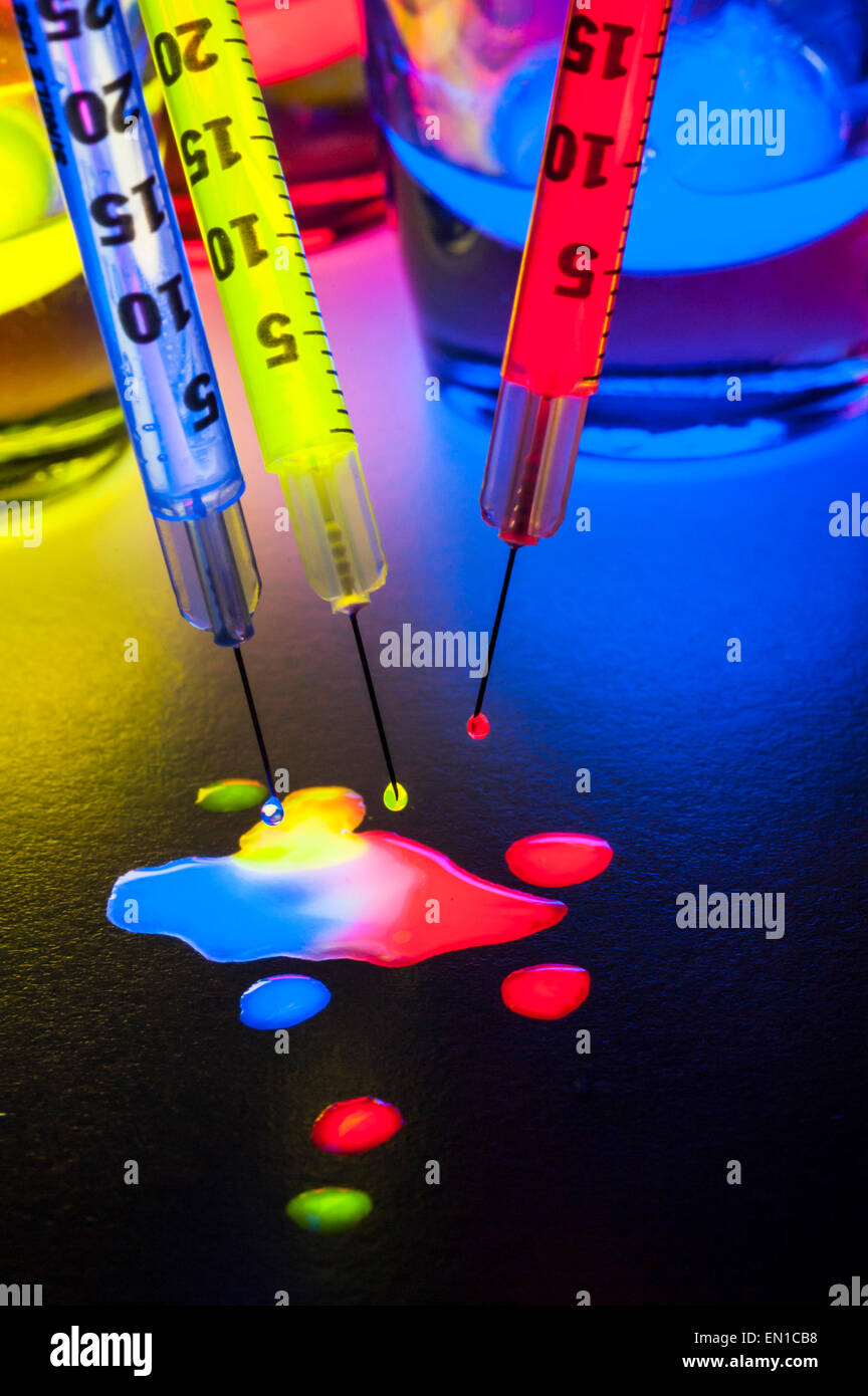 injecting glow stick