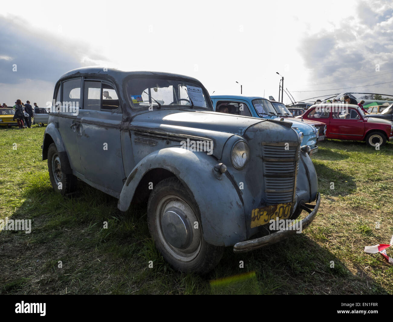April 25, 2015 - Moskvitch 401 -- The Retro OldCarFest is the biggest retro cars festival held in Kiev, and covers the State Aviation Museum grounds. More than 300 cars are involved into this project and more than 20 thousand visitors are expected to attend. © Igor Golovniov/ZUMA Wire/Alamy Live News Stock Photo