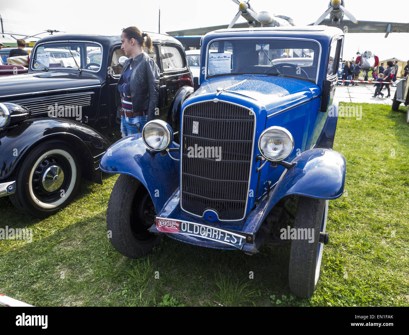 April 25, 2015 - Opel, 1937 -- The Retro OldCarFest is the biggest retro cars festival held in Kiev, and covers the State Aviation Museum grounds. More than 300 cars are involved into this project and more than 20 thousand visitors are expected to attend. © Igor Golovniov/ZUMA Wire/Alamy Live News Stock Photo