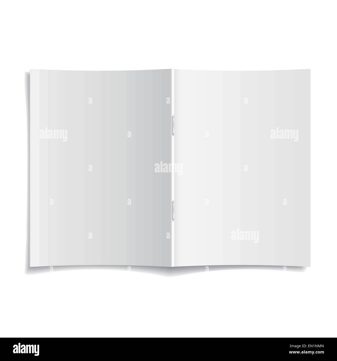 3d modern vector blank opened magazine cover template Stock Vector