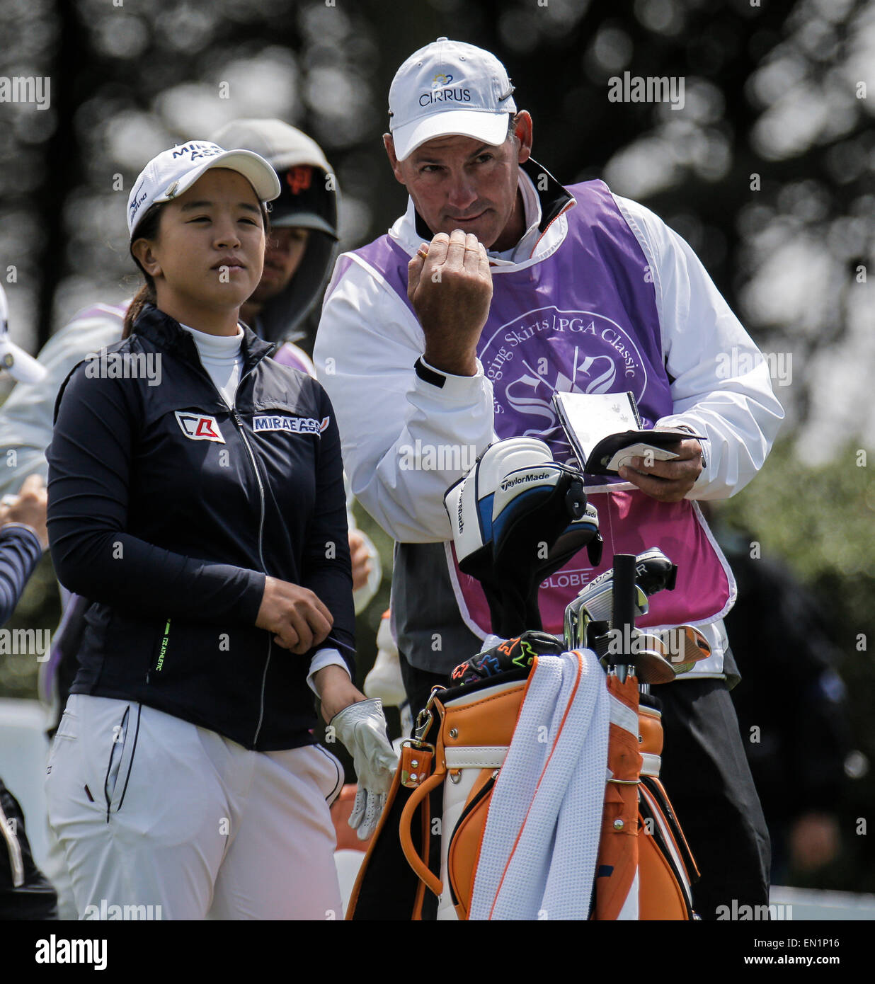 San Francisco, CA. 25th Apr, 2015. Sei Young Kim talk to her caddie at the  12th hole during LPGA Swinging Skirts Classic at Lake Merced Golf Club San  Francisco, CA Credit: csm/Alamy