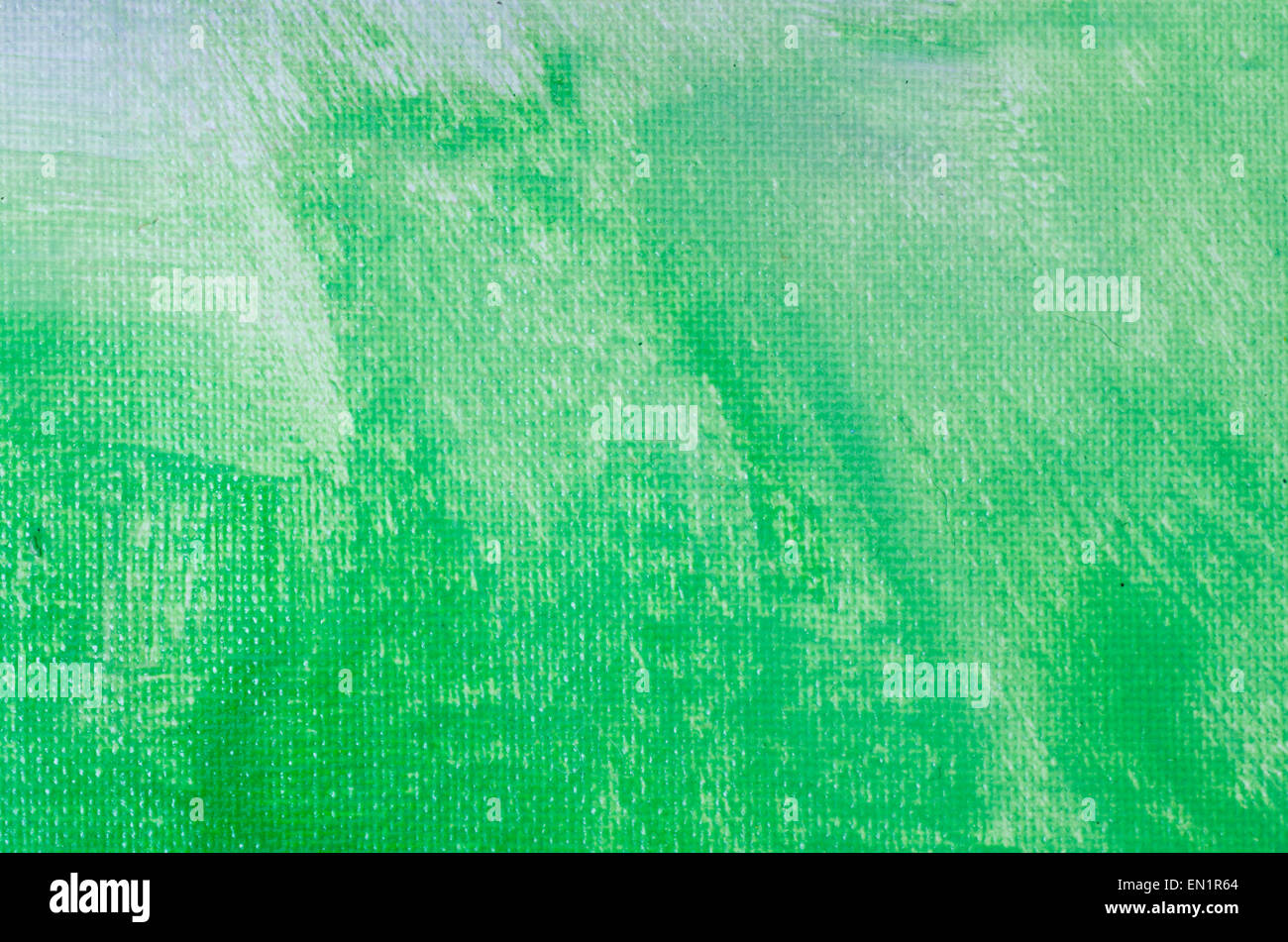 green painted artistic canvas background texture Stock Photo