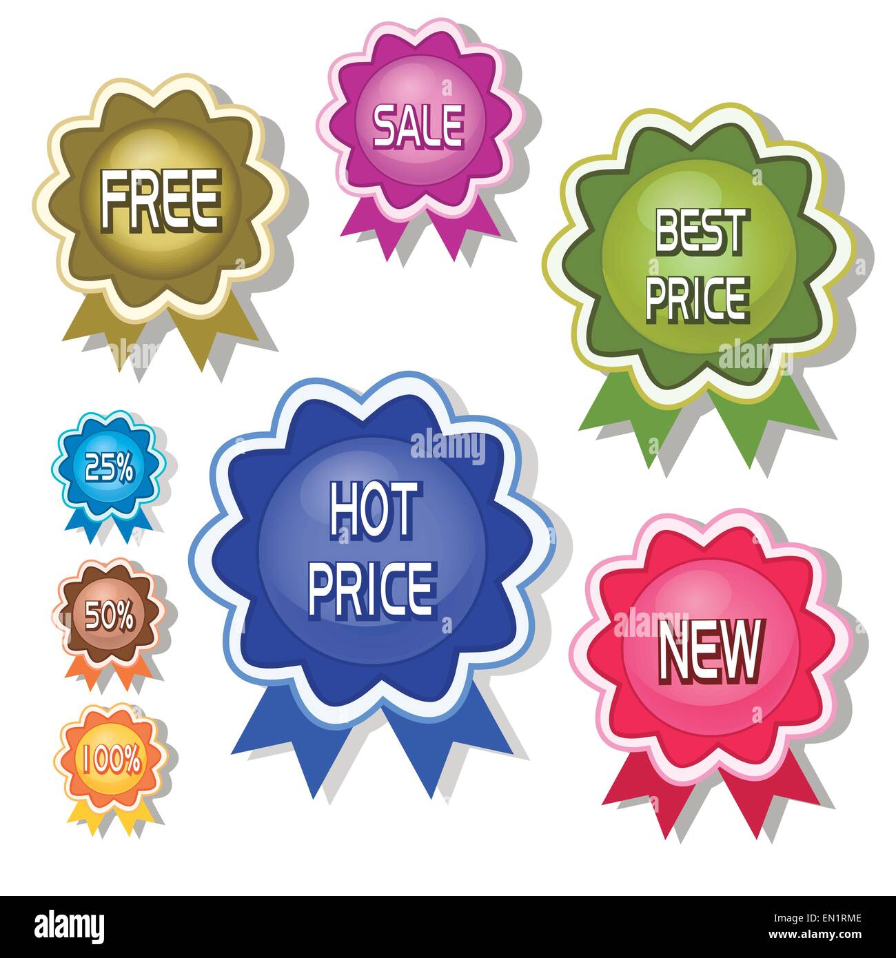 set of vector labels in different colors Stock Vector Image & Art - Alamy