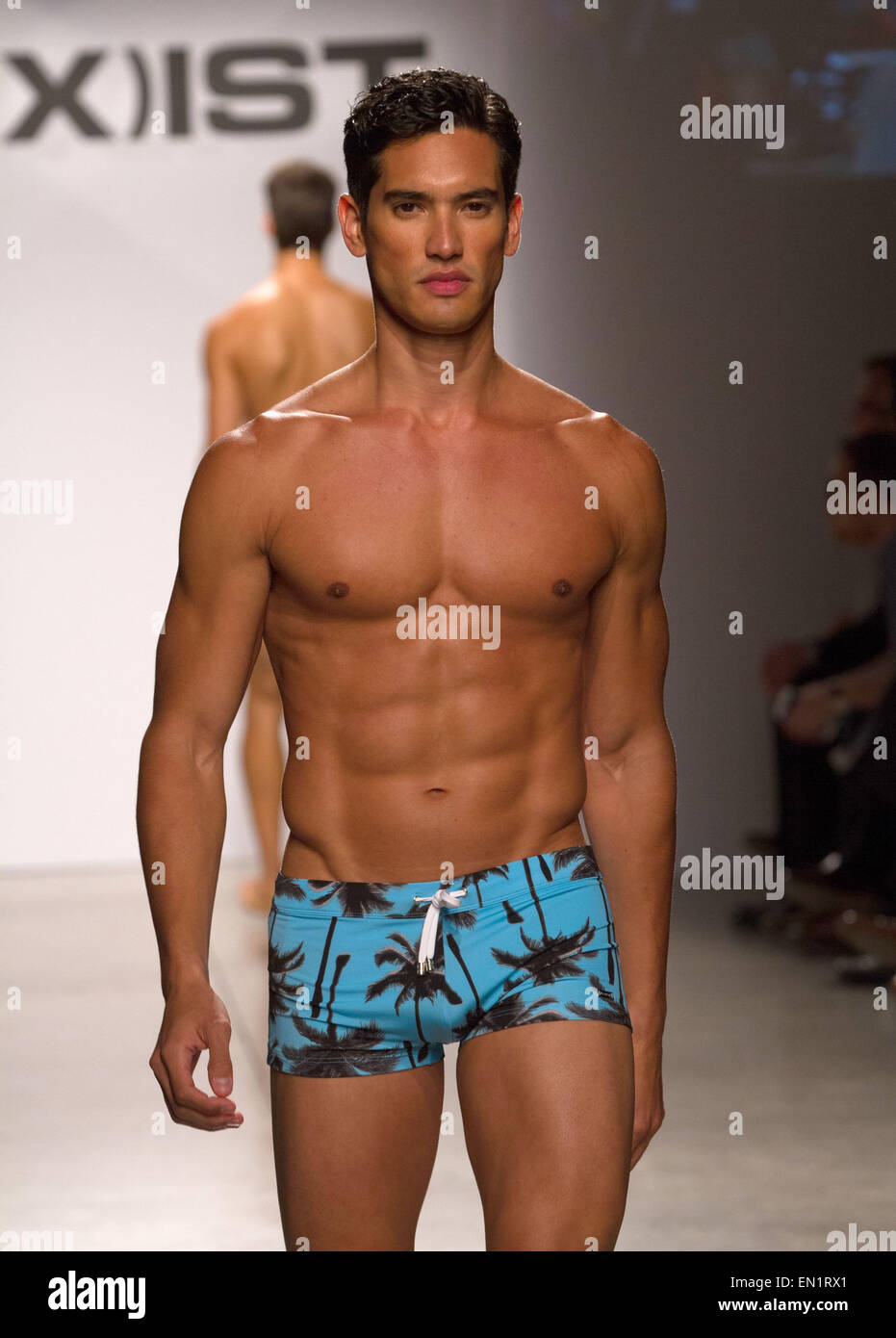 2(X)IST Men's Spring/Summer 2015 Runway Show held at Skylight Modern  Featuring: Model Where: New York City, New York, United States When: 21 Oct 2014 Stock Photo