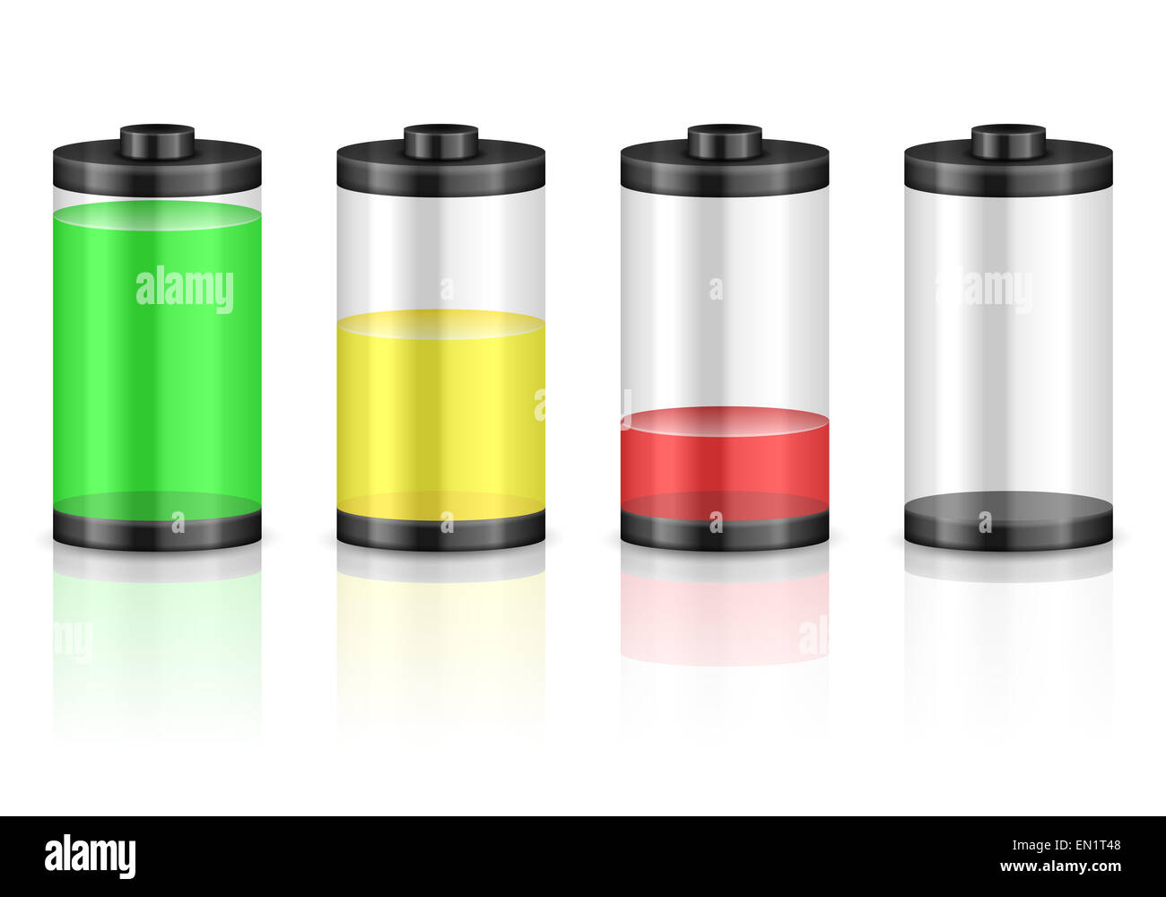 Battery with the level of charge. Vector illustration Stock Photo - Alamy