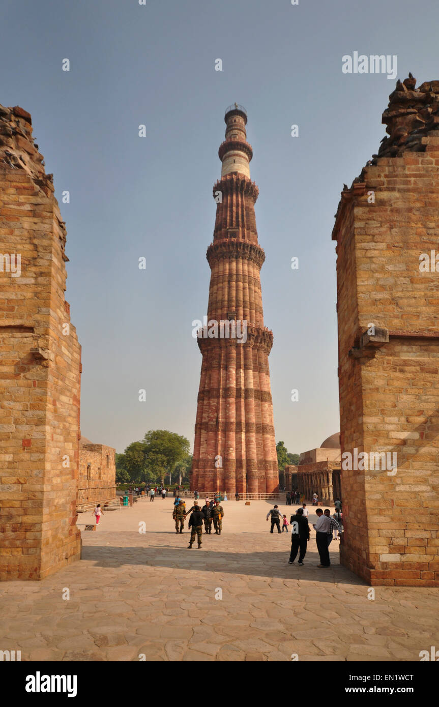 INDIA, Haryana, Delhi, Qutb Minar Complex (12th century), Qutb Minar
