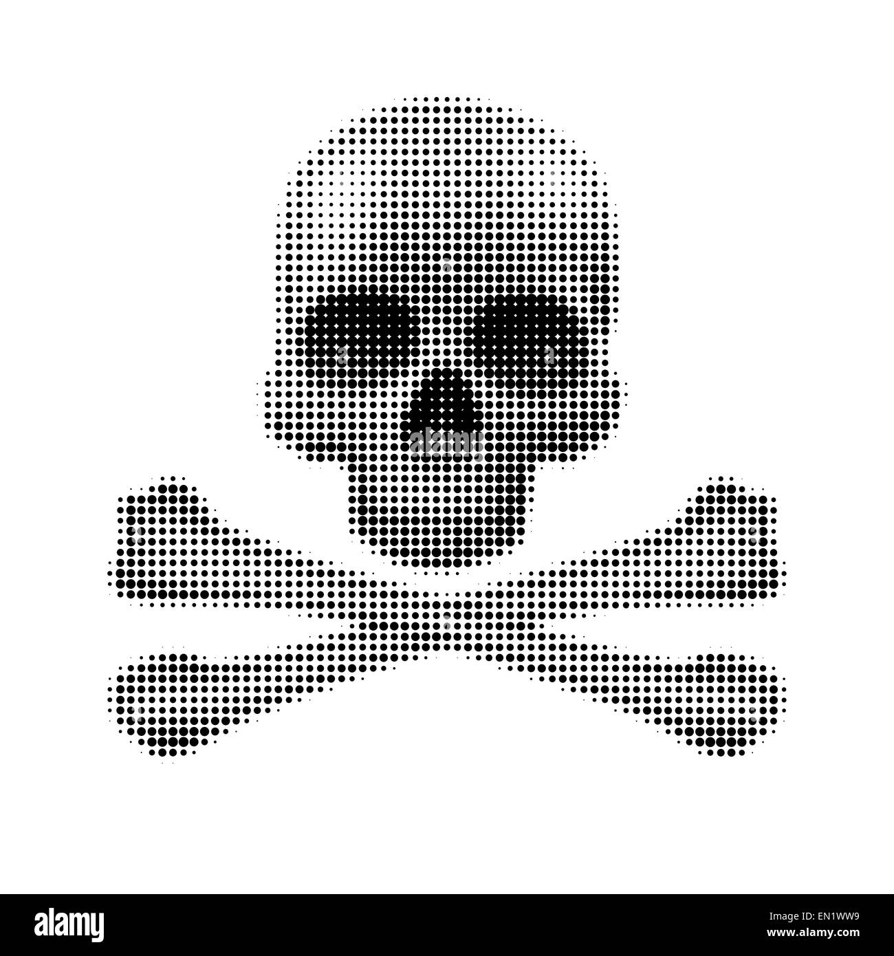 Pixel skull Black and White Stock Photos & Images - Alamy