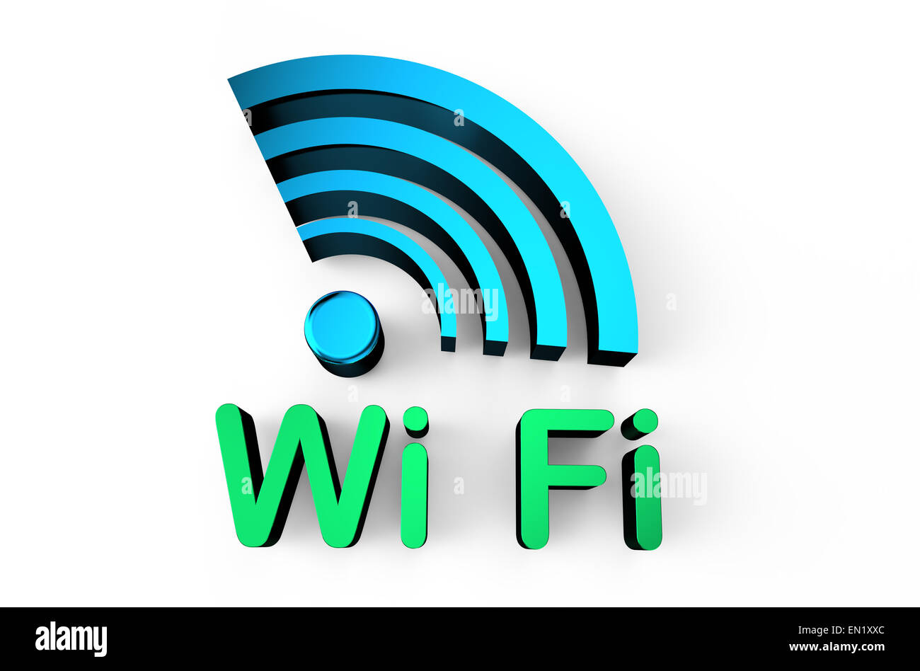 wi-fi symbol isolated on white background Stock Photo