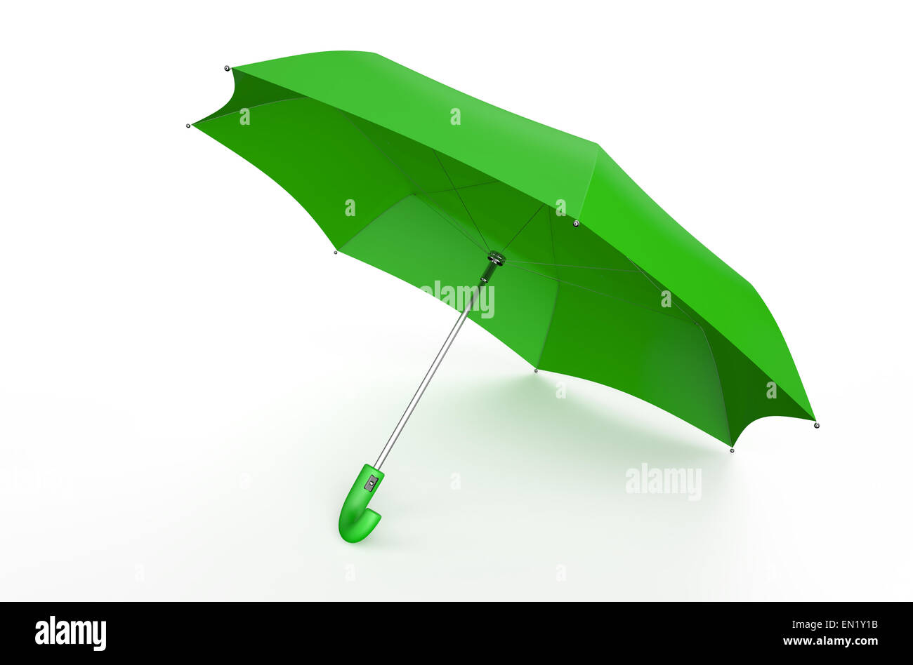 green umbrella isolated on white background Stock Photo Alamy