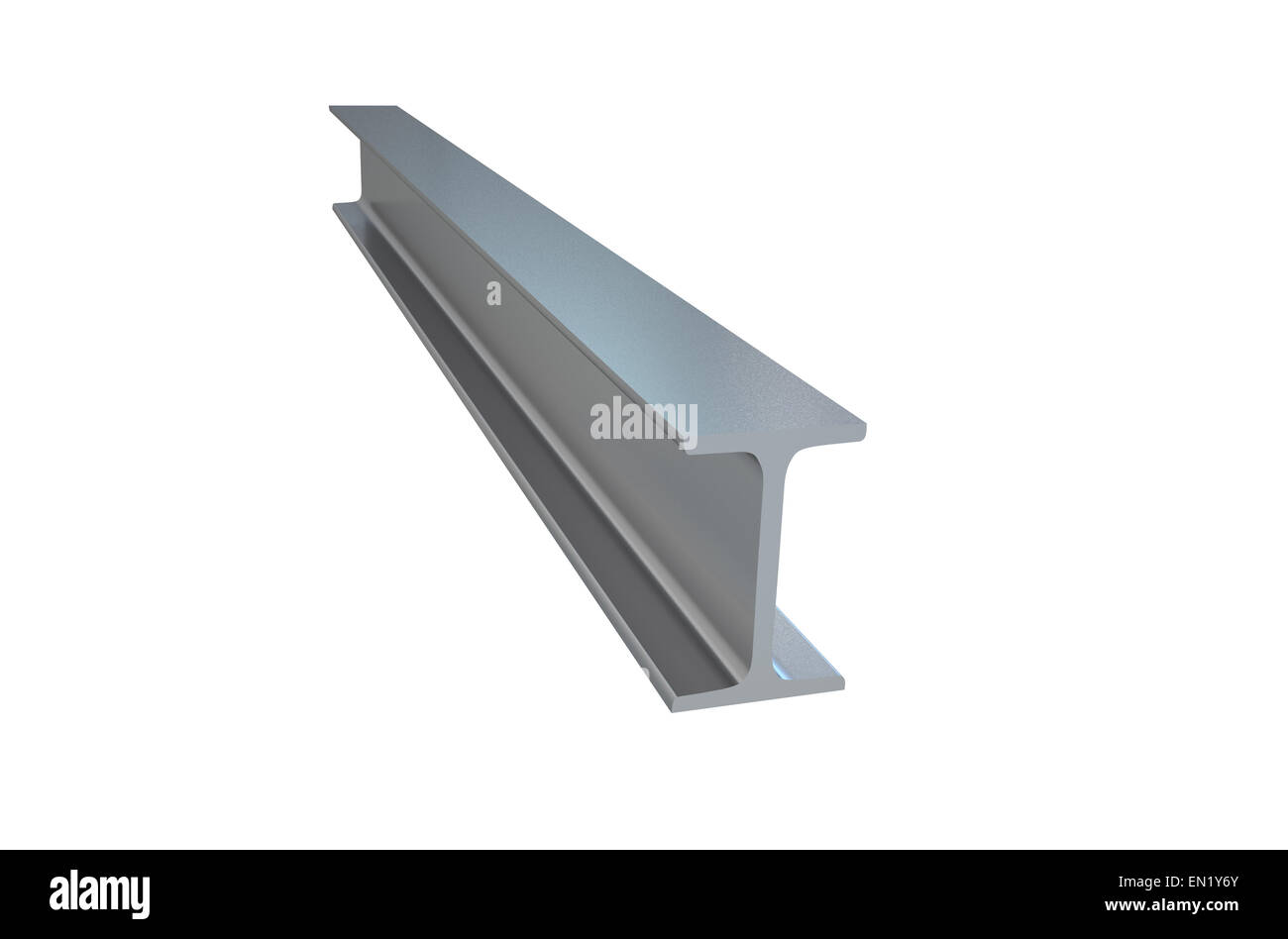 steel rail isolated on white background Stock Photo