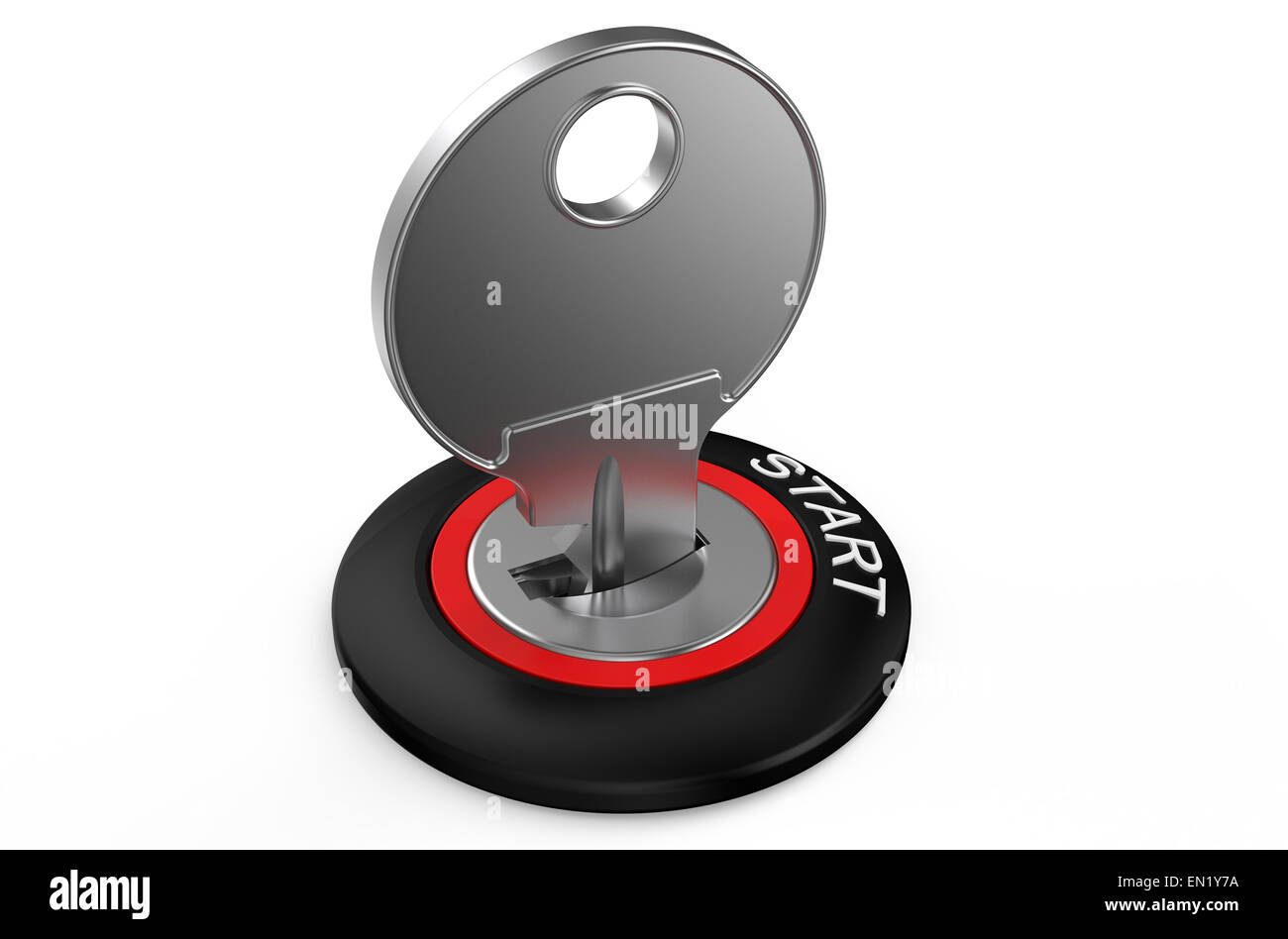 Ignition start key isolated on white background Stock Photo Alamy