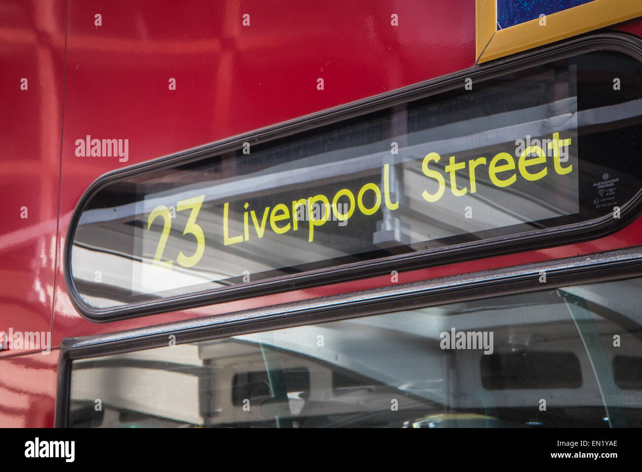 Route 23 to Liverpool street Stock Photo