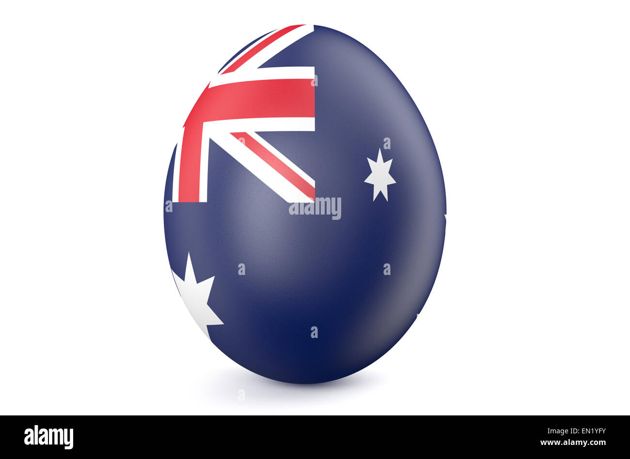 Easter egg with the flag of the Australia isolated on white background