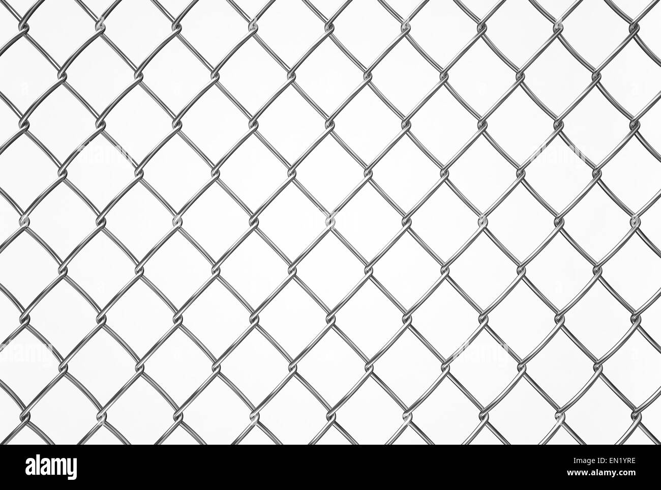 wired fence pattern on white background, texture Stock Photo