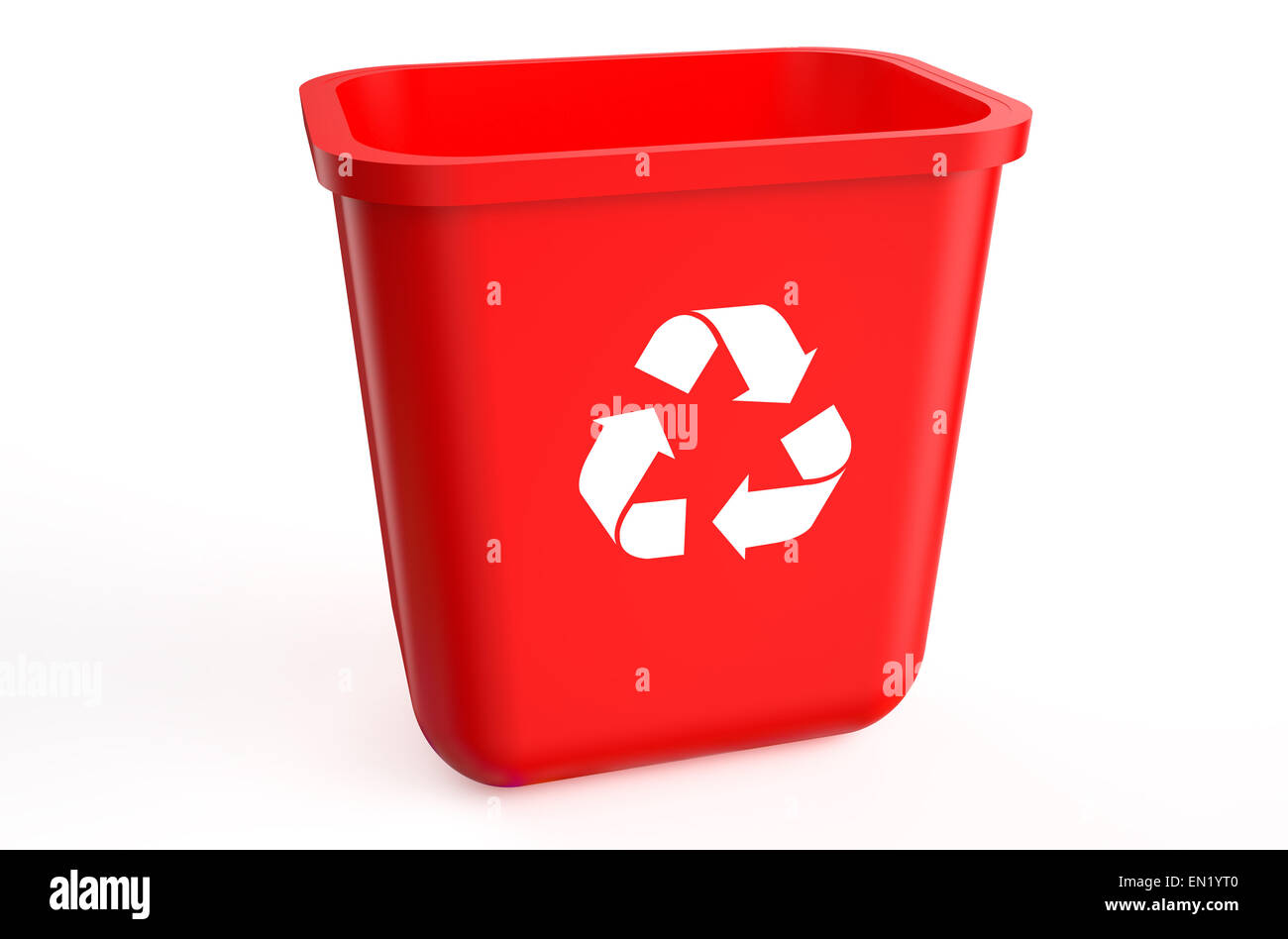 recycling red container isolated on  white background Stock Photo