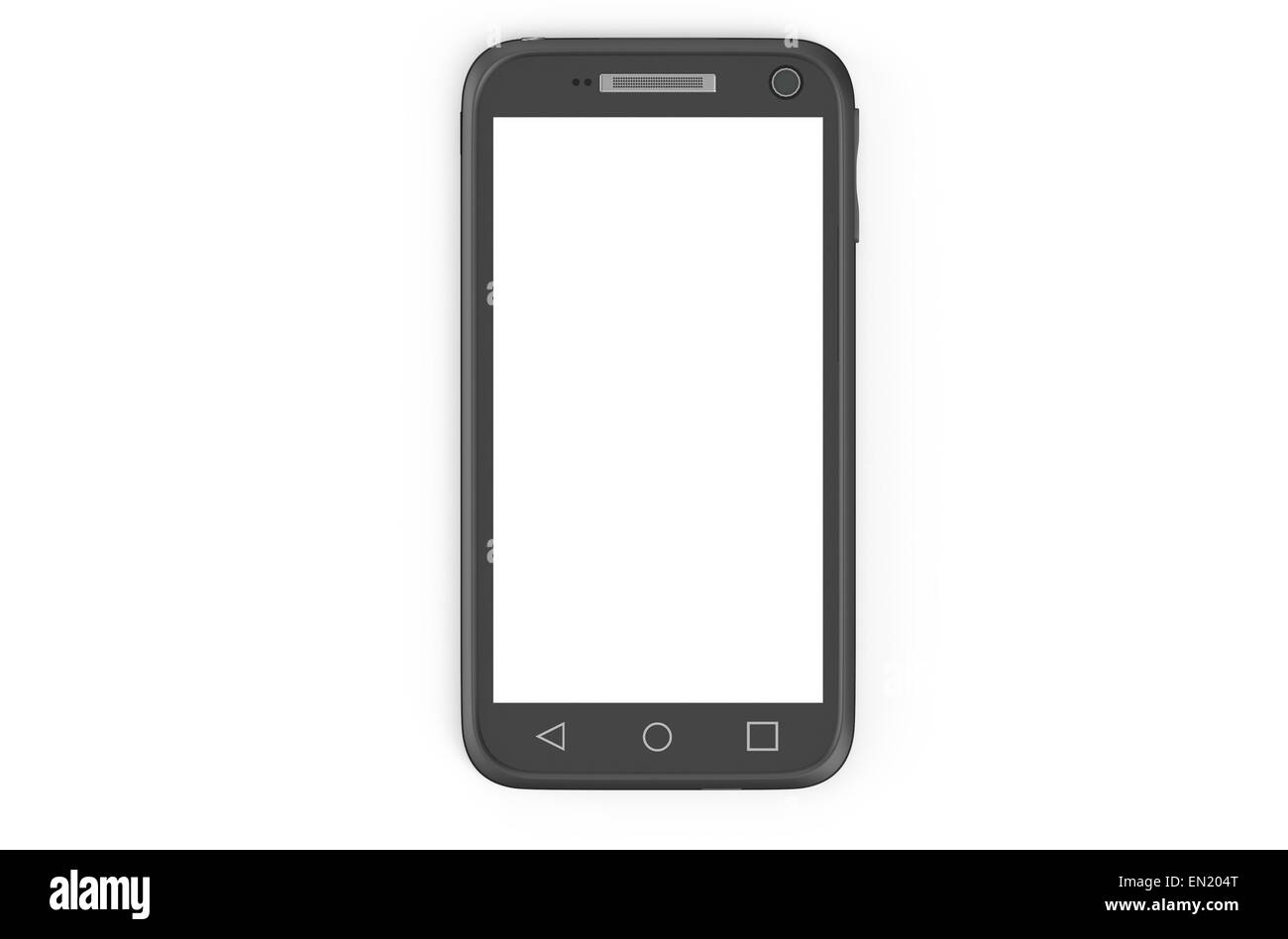 black smartphone isolated on white background Stock Photo